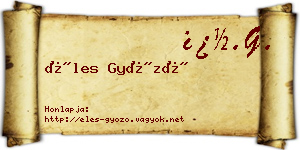 Éles Győző névjegykártya